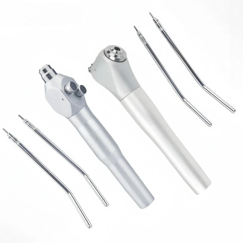 Lab 3-Way Syringe Air/Water Spray Handpiece with 2 Nozzles & Tubes, for Lab Unit, Cleaning Tool s