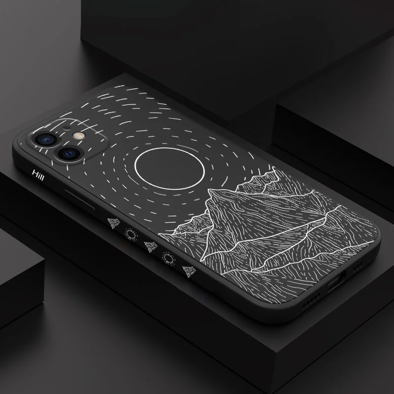 

Starry Night Phone Case For iPhone 12 11 X XR XS 8 7 SE2 Plus Pro Max Mini Liquid Silicone Cover