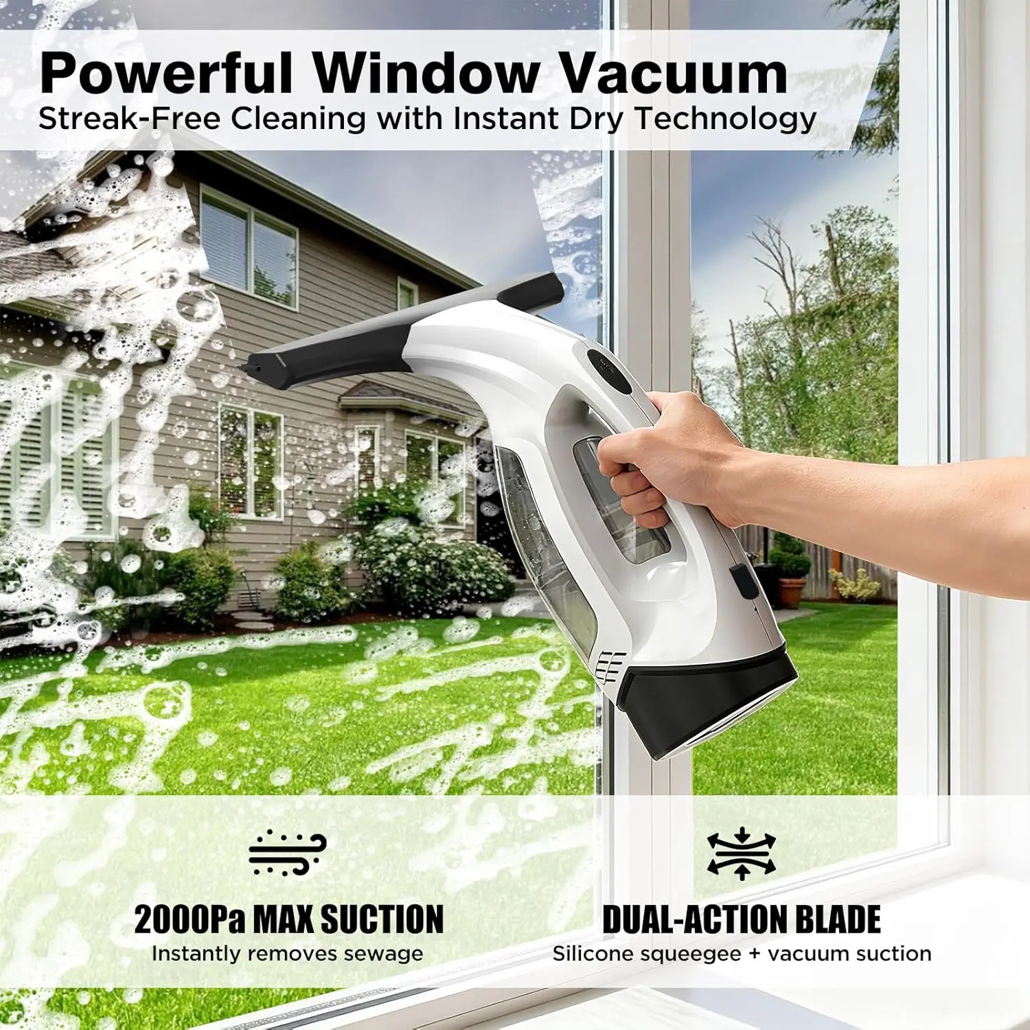 2026 New Upgrade Window Cleaner Handheld Electric Multifunction Strong Powerful Efficient Portable Wireless Window Cleaning Tool