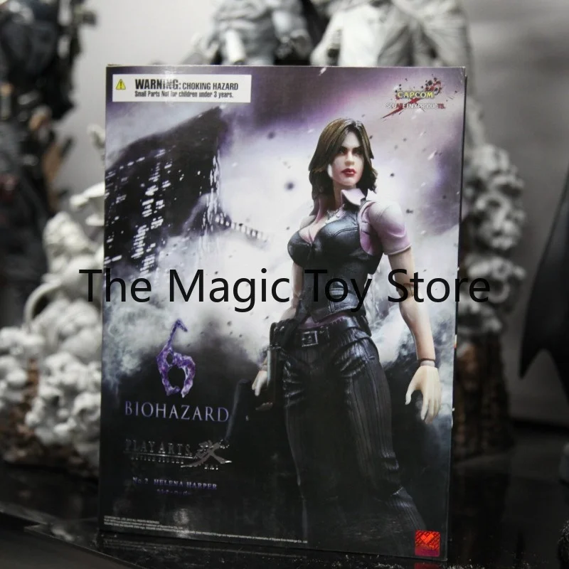 Original Square‑Enix Play Arts Kai Resident Evil 6 Helena Harper Articulated Action Figure, Movable Joint Collectible Model Toy