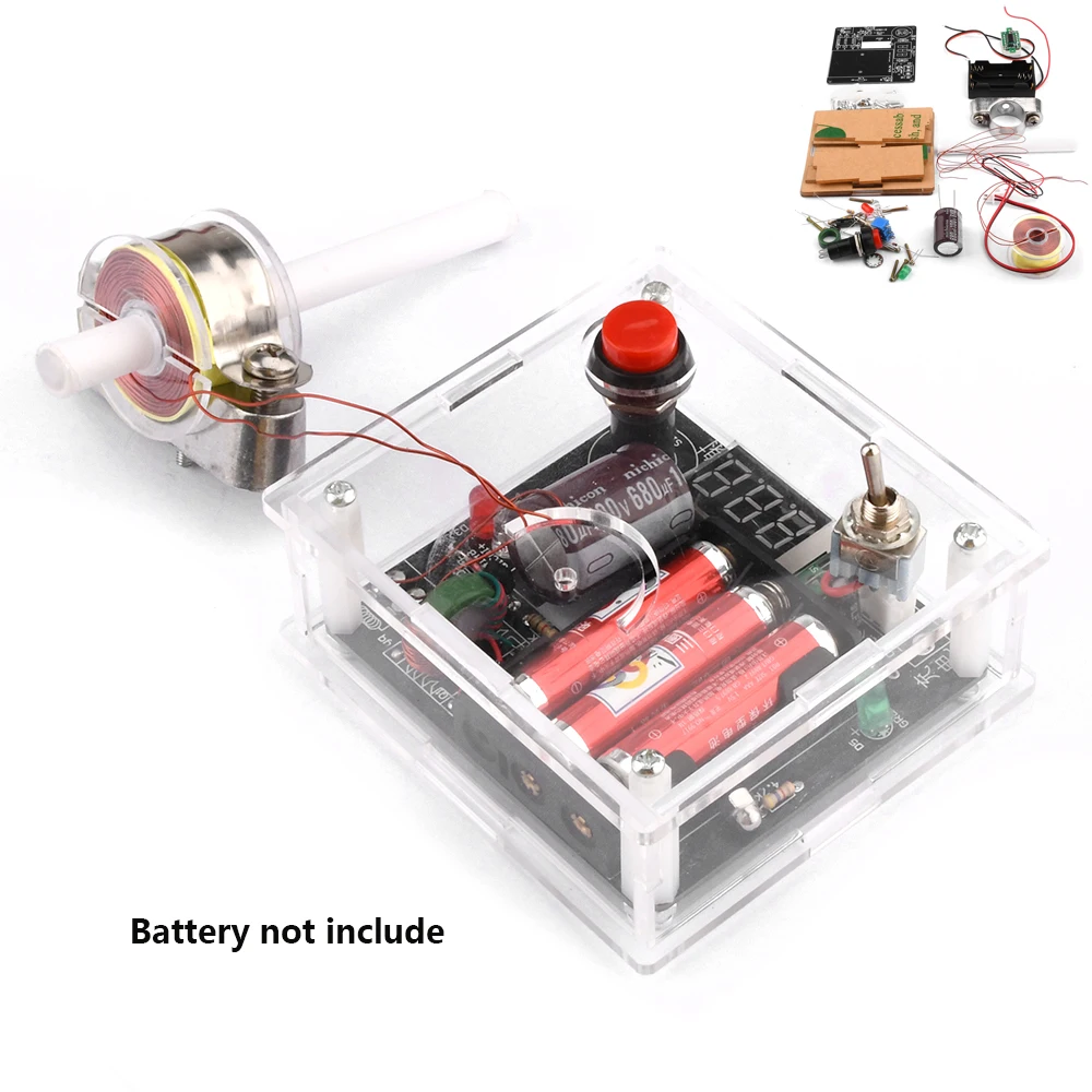 

Electromagnetic Gun DIY Soldering Practice Kit Electronic Mini Magnet Shooter DIY Kit Coil Gun Toy Kit Fun Soldering Project Ki