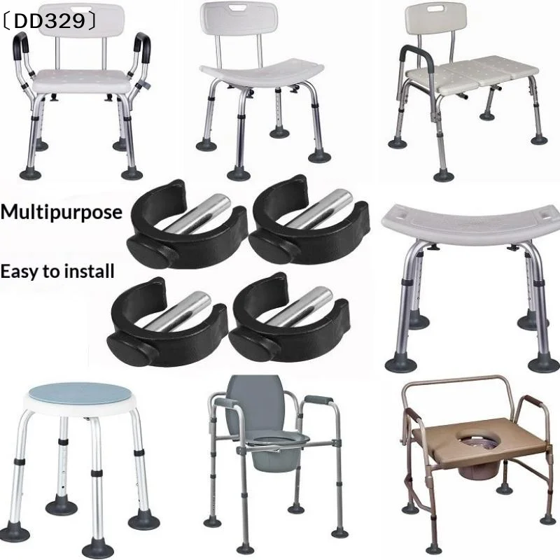 4Pcs Versatile C-Shape Cane Holder Clips For Seniors Mobility Aids Crutch Walker Replacement Parts Anti-Slip Walking〔DD329〕