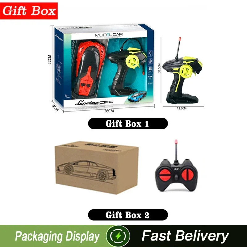 1:24 Children's Four-Way Remote Control Chargeable Car Simulation Drift Car Model Super Racing Ornaments For Christmas Children
