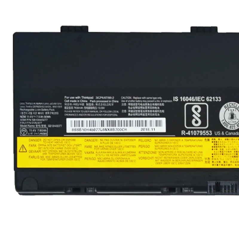 01AV494 01AV495 Laptop Battery for Lenovo ThinkPad P50 P51 P52 SB10H45078 SB10H45077 L17L6P51 L17M6P51 00NY493 00NY492 01AV477