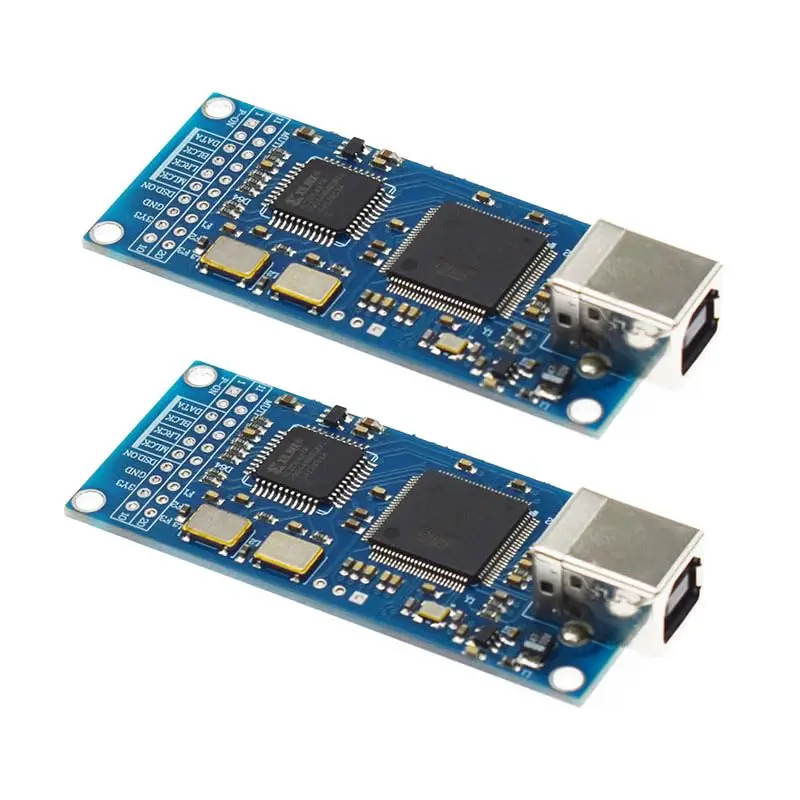 

2Pcs ATSAM3U1C XC2C64A USB to IIS Digital Interface DAC Decoder Board Support DSD512 32bit 384K I2S DSD Output for Amanero