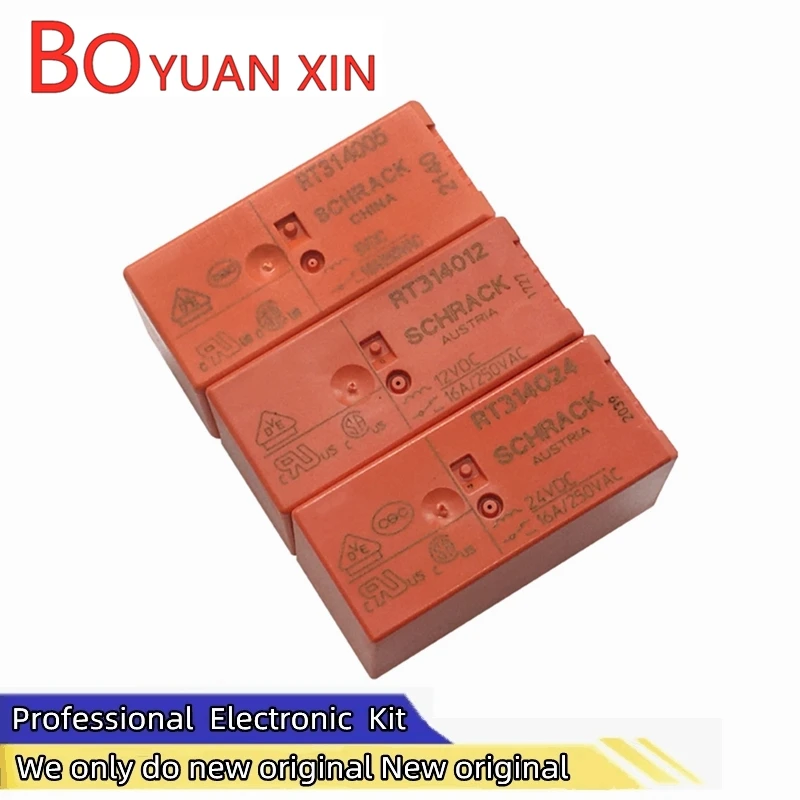 New original Power relay RT314005 RT314012 RT314024 8-pin 16A One opening and one closing Home appliance relays