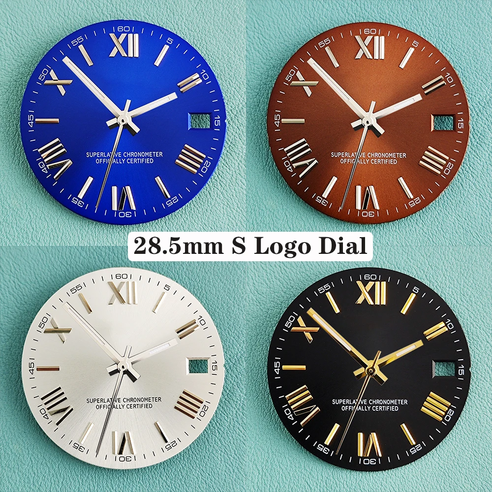 

NH35 NH36 28.5mm S logo dial with Roman numerals suitable for NH35/NH36/4R/7S automatic movement watch modification accessories