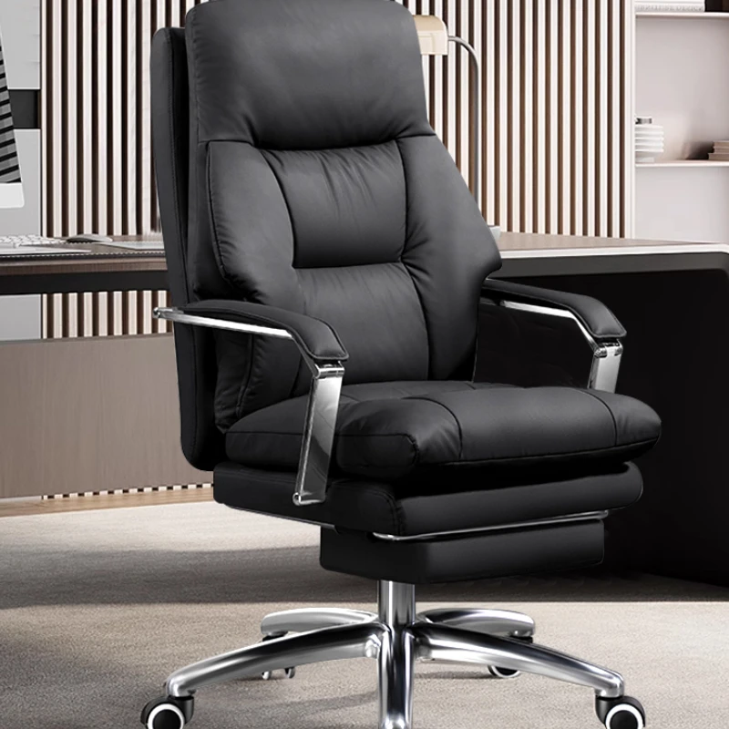 Boss Leather Computer Office Chair Study Large Comfortable Sedentary Office Chair Boss Comfort Sillon Oficina Furniture