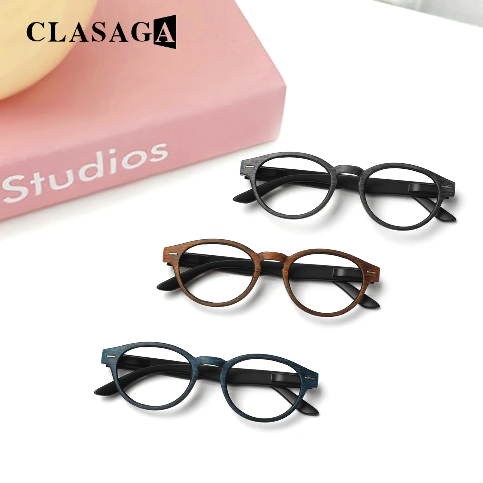 

CLASAGA Reading Glasses for Men And Women Oval HD Anti-Blue Light Magnifying Lenses High Quality Diopter Prescription Glasses