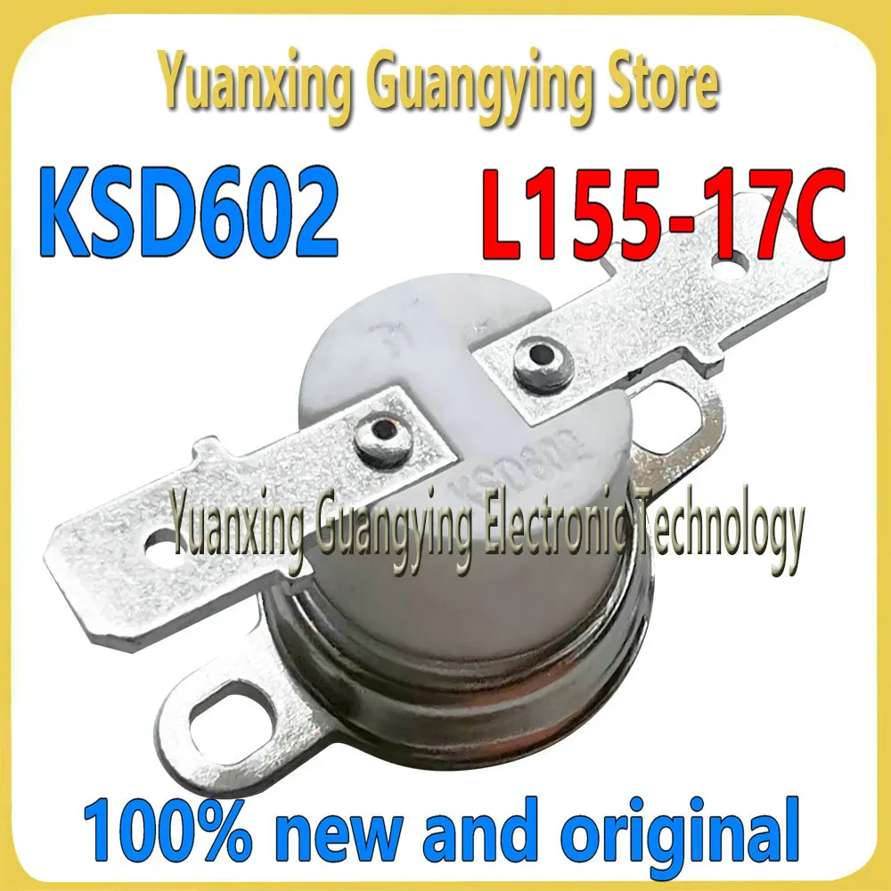 (1 Piece) KSD602 Ceramic Thermostat L155-17C Normally Closed Temperature Control Switch 100% Brand New & Original