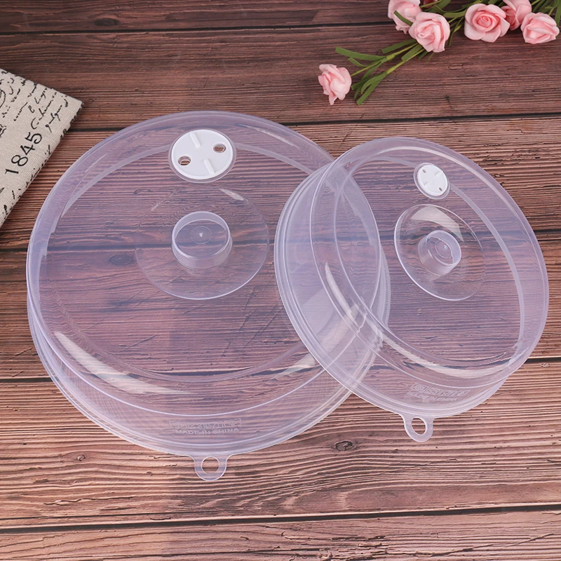 Plastic Microwave Food Cover Clear Lid Safe Vent Kitchen Tools Home Accessories