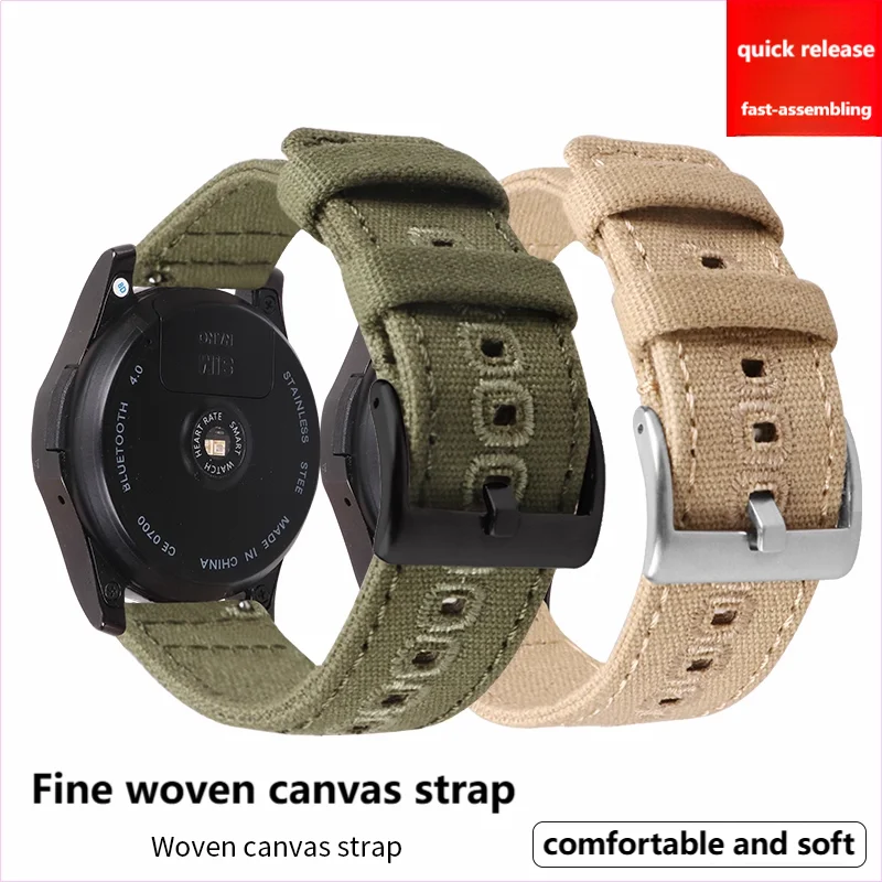 

18mm 20mm 22mm For Hamilton Khaki Field H70605731 H70605993 Seiko Sports Watchband Army green Nylon Canvas Bracelet accessories