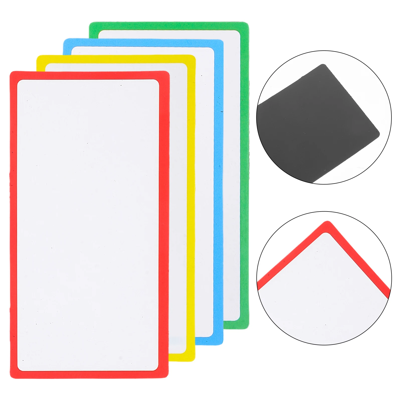

8pcs Dry Erase Magnetic Labels Reusable Blank Name Tags for Classroom Fridge Food Marking Whiteboard Household Tags Folder
