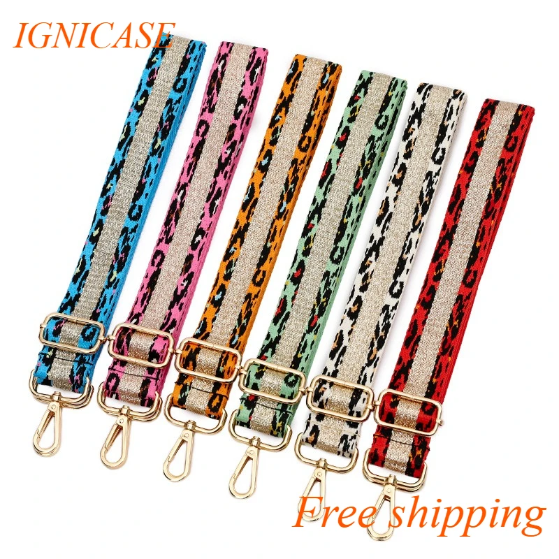 IGNICASE Leopard Dot Bag Shoulder Strap Accessories Bag Lanyard Leopard Versatile Shoulder Oblique Span Adjustable Wide Strap