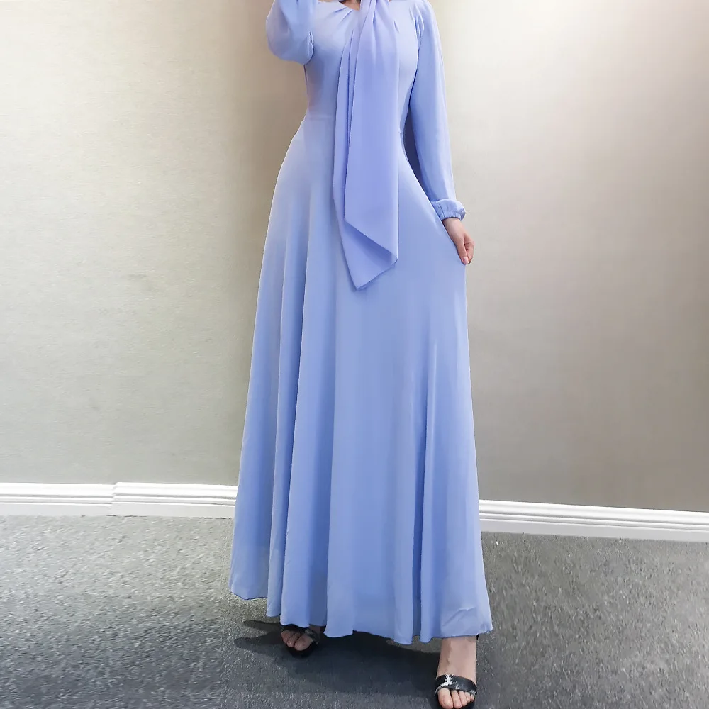 

Abaya Muslim Women Chiffon Long Dress Islam Clothing Turkey Kaftan Dubai Party Gown Arabic Robe Caftan Marocain Femme Jalabiya