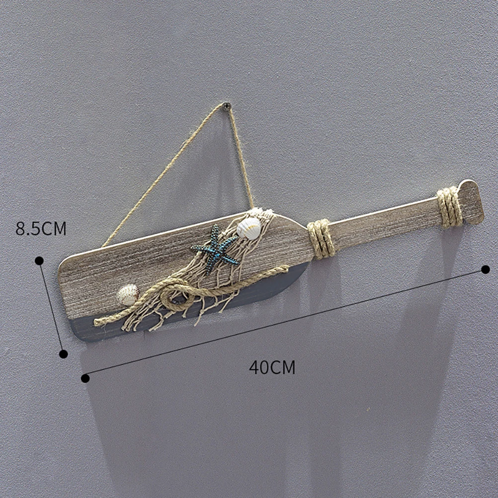 

2Pcs Wall Decor Wooden Hanging Ornaments Unique Paddle Dolphin Design Lightweight Home Room Garden Ocean Style Pendant