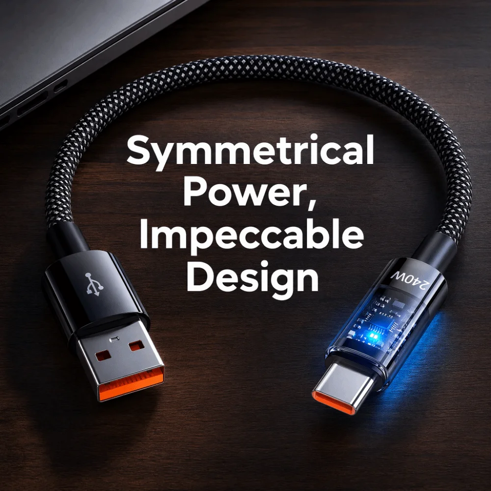 High Quality 240W Super Fast Charging Wire Braided Nylon Data Cable Cord Charging Cable LED Display Phone Accessories for OPPO
