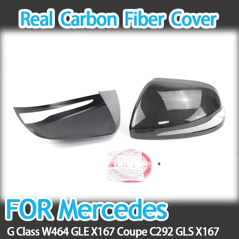 

Real Carbon Fiber ADD-ON Side Mirror cover Caps for Mercedes Benz G Class W464 GLE X167 Coupe C292 GLS X167 LHD