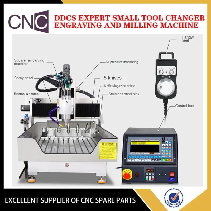 ddcs-expert CNC 3AXIS engraving machine small automatic tool change precision engraving machine processing with knife library