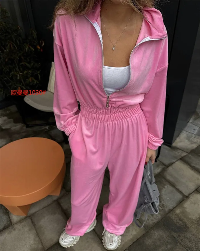 

Осенне-зимний вельветовый комбинезон с длинными рукавами для женщин: повседневный, модный, с эластичной талией, спортивный стиль