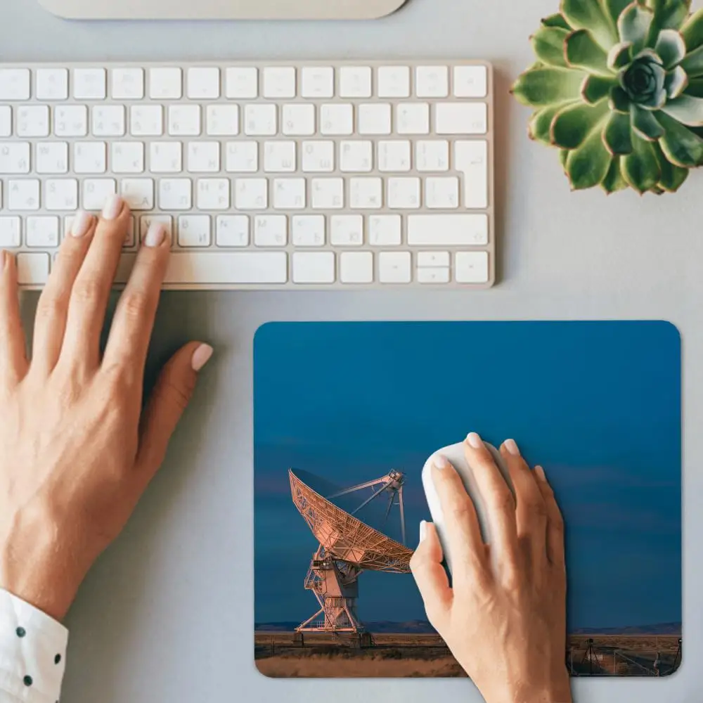 HYBXAXC Radio Telescope Observatory Landscap Small Mouse Pad Thickened Desktop Computer Keyboard Wireless Boy Girl Gift
