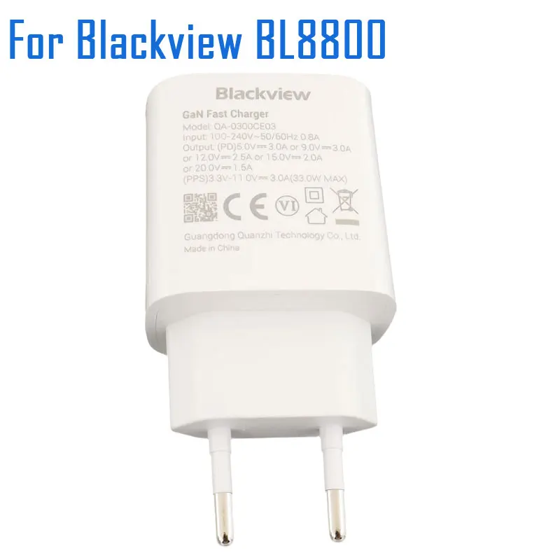 Original Blackview BL8800 Official Charger Adapter EU Plug Travel 11V 3A TPYE-C USB Cable Data Line Parts For Blackview BL8800