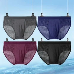 Men's Mesh Breathable Briefs Underwear Hombre Hole Large Size Sexy Male Shorts Lingerie Underpants Panties