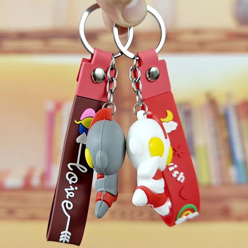 Ultraman Anime Peripheral Keychain Cartoon Action Figure Car Key Couple Backpack Doll Pendant Student Cute Children Toys Gift