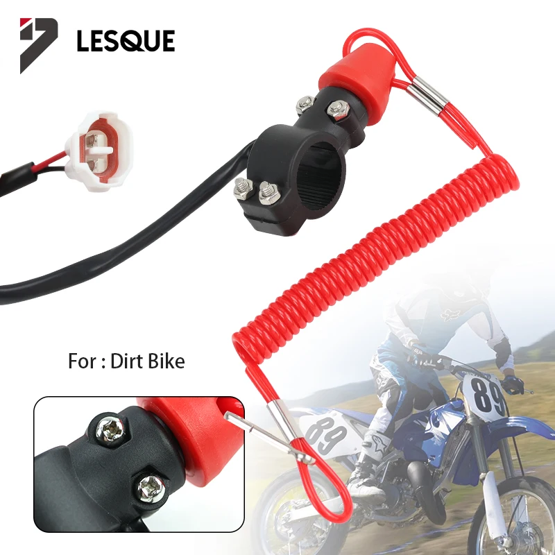 

LESQUE Pit Dirt Bike Boat Tether Ремешок аварийного выключателя двигателя Кнопочный переключатель для ATV Quad Buggy Off Road Универсальный