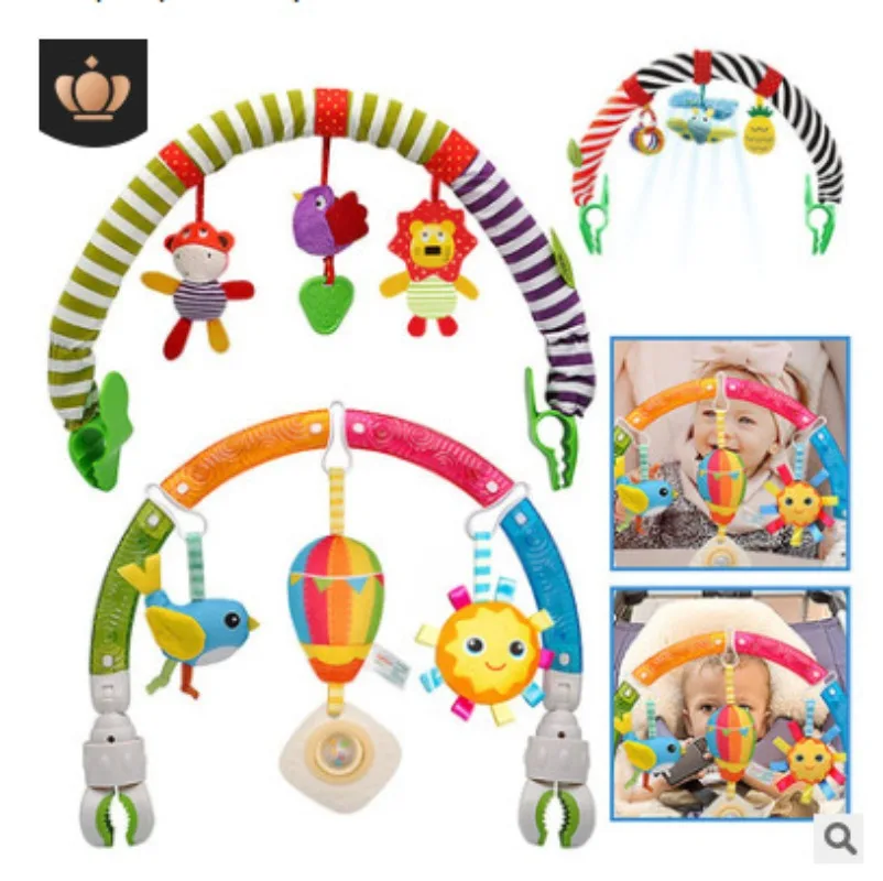سرير الطفل خشخيشات الموسيقى ألعاب من القطيفة لينة الحيوان خشخيشات عربة كليب اللعب معلقة حشرجة الموت لعربة الوليد قلادة سرير لعبة الجرس