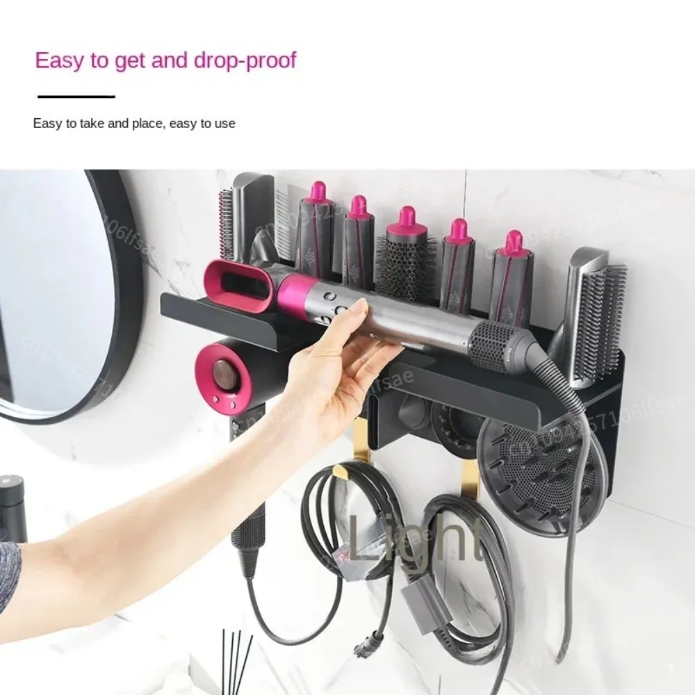 

Suitable for Styler Wall-Mounted Shelf Dryer and Hair Curler Holder Storage Rack Hair Care Tool Organizer Stand