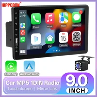 Hippcron 9 ''Carplay Radio de coche 1 Din Android Auto reproductor Multimedia pantalla táctil Bluetooth USB MirrorLink Autoradio Universal