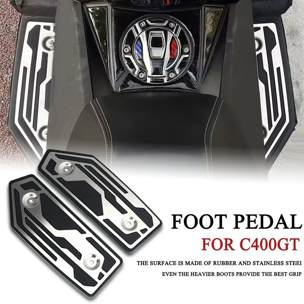 

Motorcycle Footpads For BMW C400GT C400 GT C 400GT 2025 Front And Rear Pegs Plate Metal Footboard Kits Pedal Skid Proof Footrest