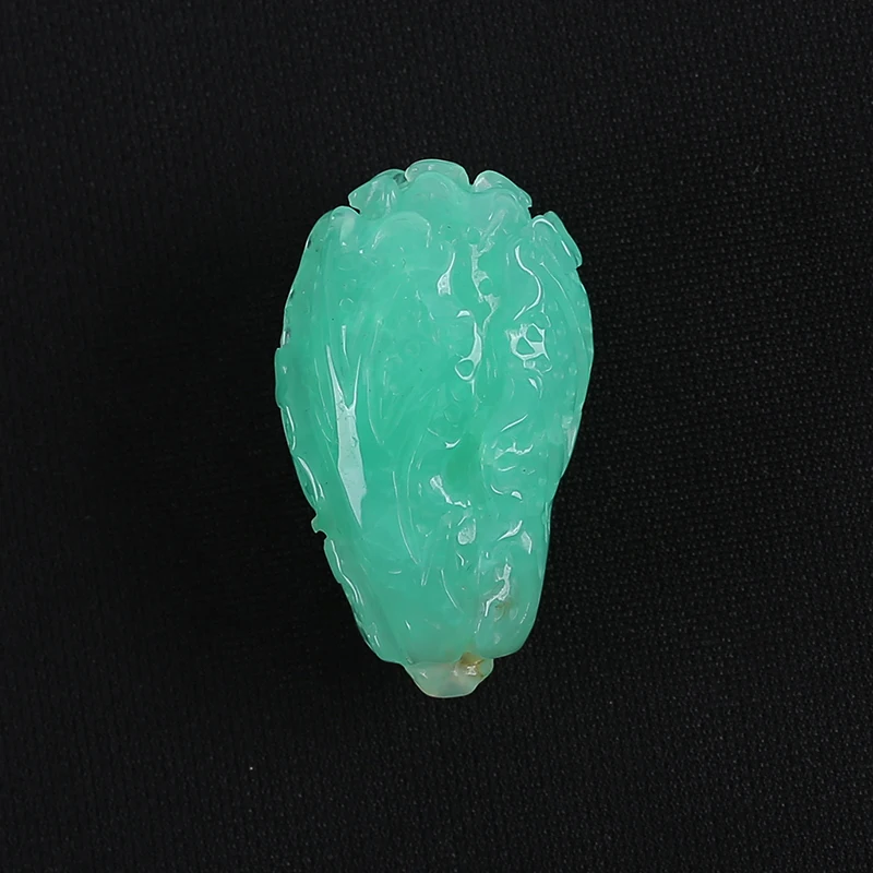 Natural Gemstone Chrysoprase Carved Vegetable Pendant For Women,Bead For Jewelry Making Charm Unique Gift Accessories