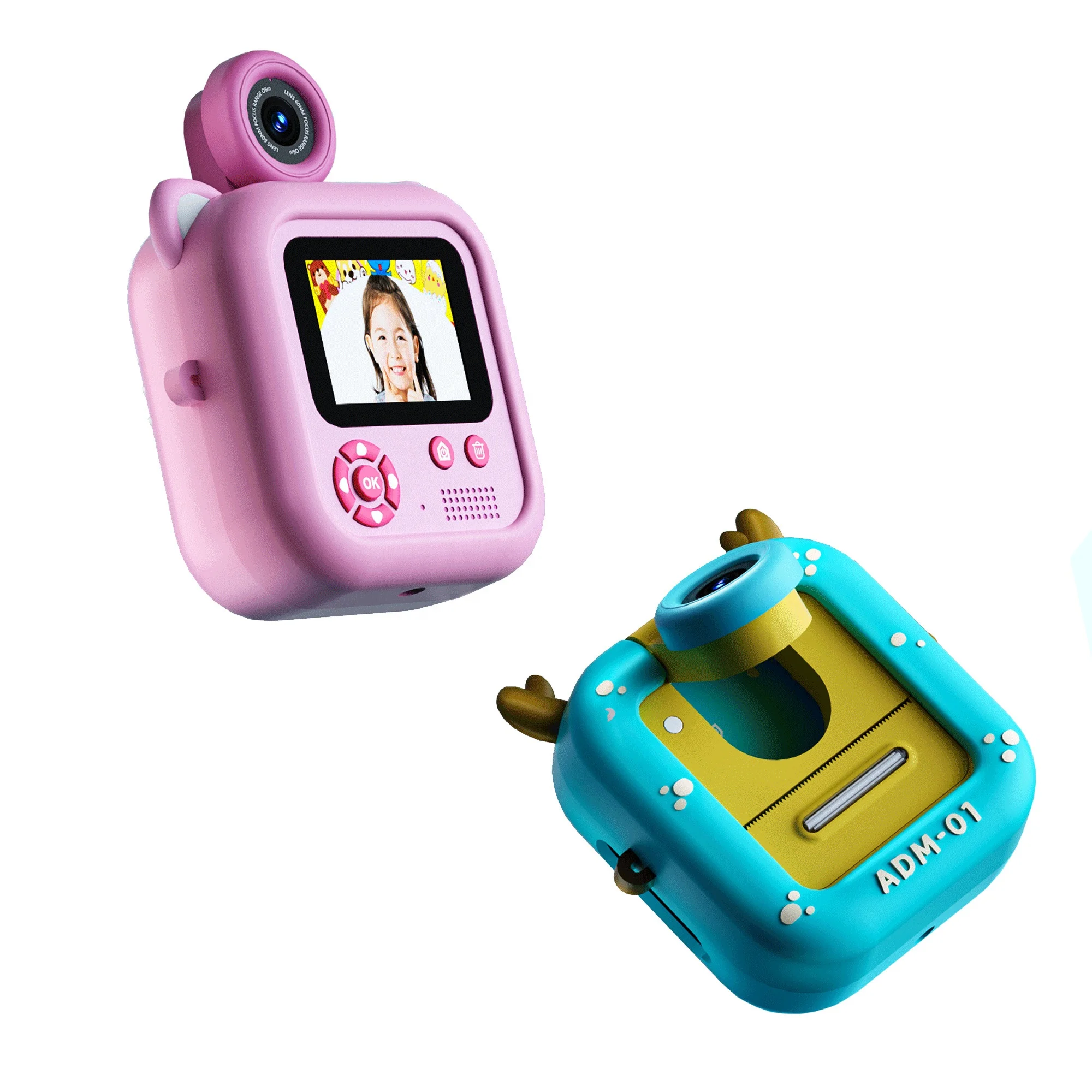 

2025 hot sale M8 2.4' Screen Thermal Instant Print Kids Film Instant Mini 180 Degree Flipped Lens for Boys and Gir