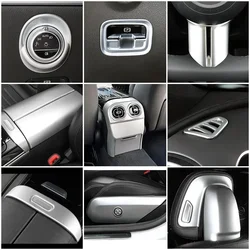 For Mercedes Benz C Class W206 2022 2023 C200 C220 C260 C300 Car Interior Part Refit Frame Cover Trim Decorate Silver Sticker