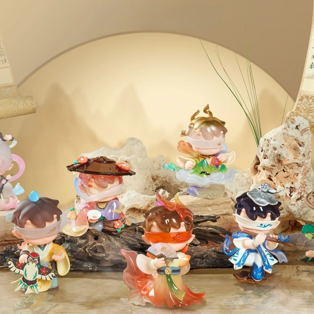 

MINISO новая подлинная серия Jiangshan Qianli Xingge, слепая коробка, второй прилив, драматический персонаж Xianxia, милые ювелирные изделия, подарок