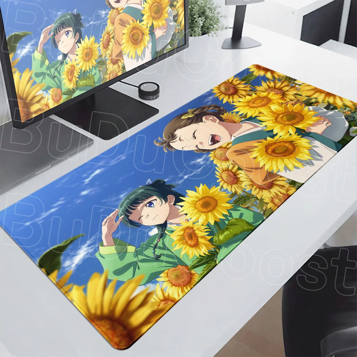 

Large Computer Gamer Speed Keyboard Washable XXL Anime The Apothecary Diaries Laptop Table Decoration Cushion Non-slip Mouse Pad