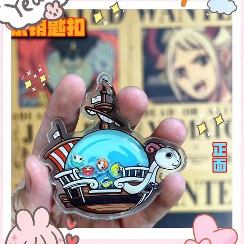 Clássico Anime Série Chaveiro, Material Acrílico, Pingente Chave, Bolsa De Escola, Luffy, Zoro, Sanji, Presente Do Estudante, 1 Pc