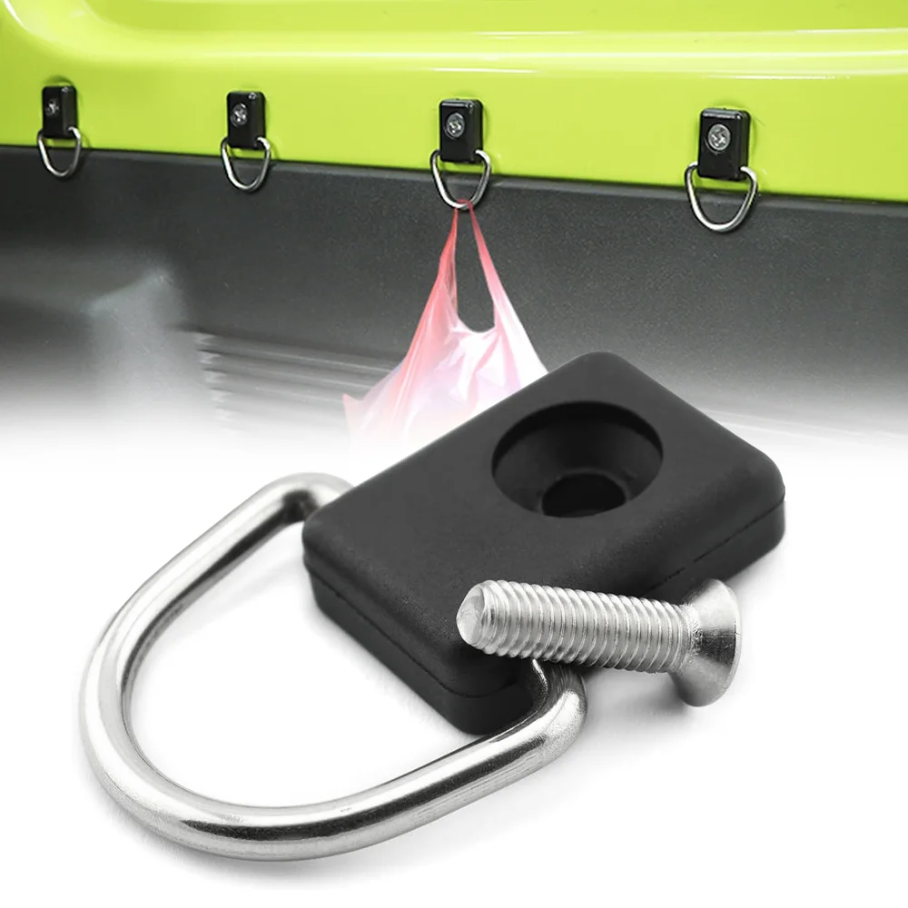 D-Ring Tie Down Anchors D Pull Buckle Screw Fixation Hook for Suzuki Jimny 2019 2020 2021 2022 2023 2024 2025 Accessories