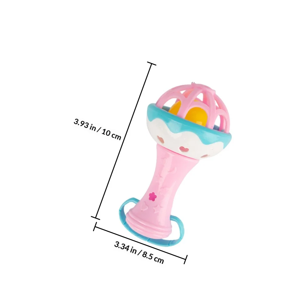 Conjunto de 3 Chocalhos para Bebês, Instrumentos Musicais Educativos de Plástico para Educação Infantil