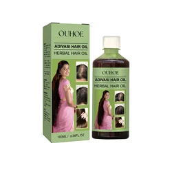 100ml Ouhoe Herbal Dense Hair Oil Deep Cleansing Scalp Repair Soft Styling Cream Solid Hairs Dense Hair Anti-Drop Strong Hair