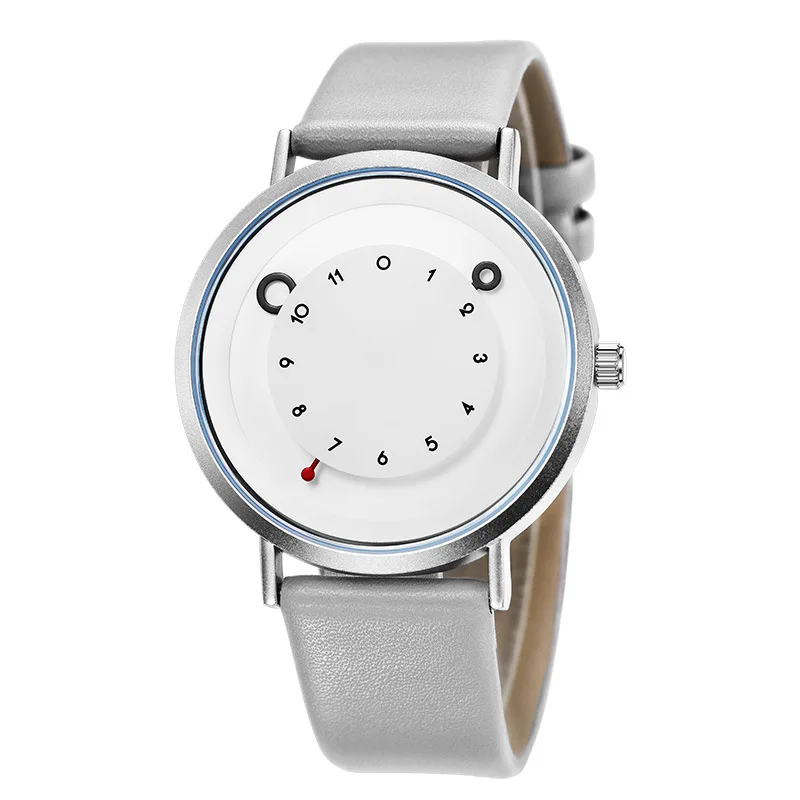 Trendy Student Women's Quartz Watch Waterproof Attractive Minimalist Ultra Thin Round with Pin Buckle