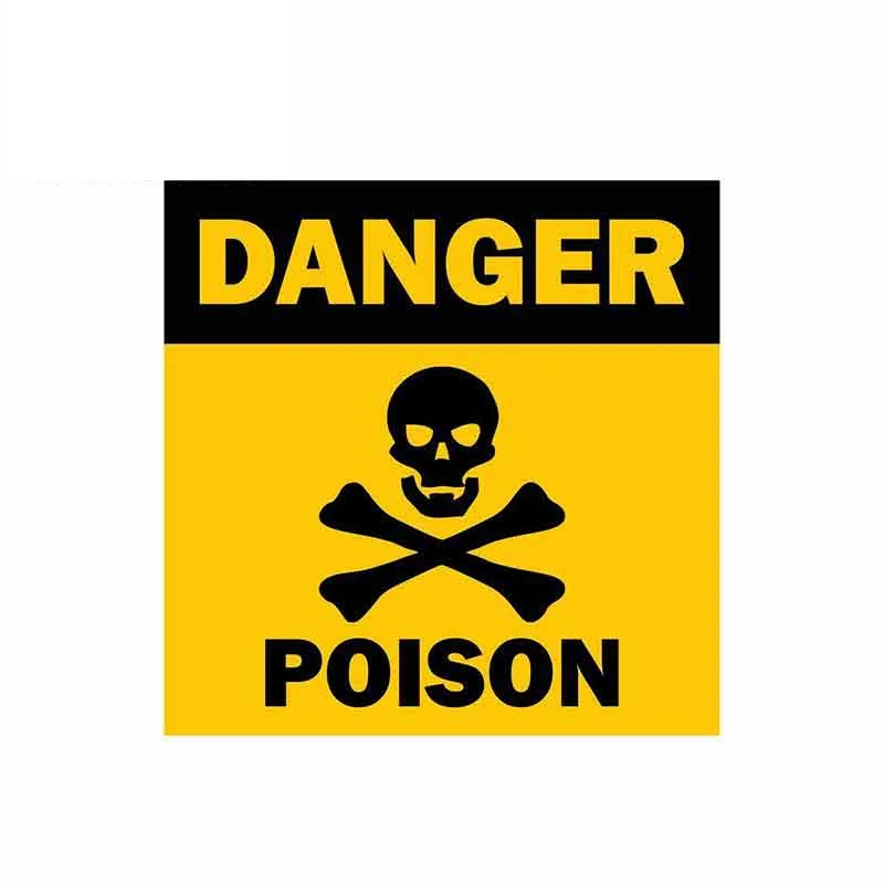 

Tuning Decal Car Motorcycles Danger Warning Sign Poison Bumper Car Sticker