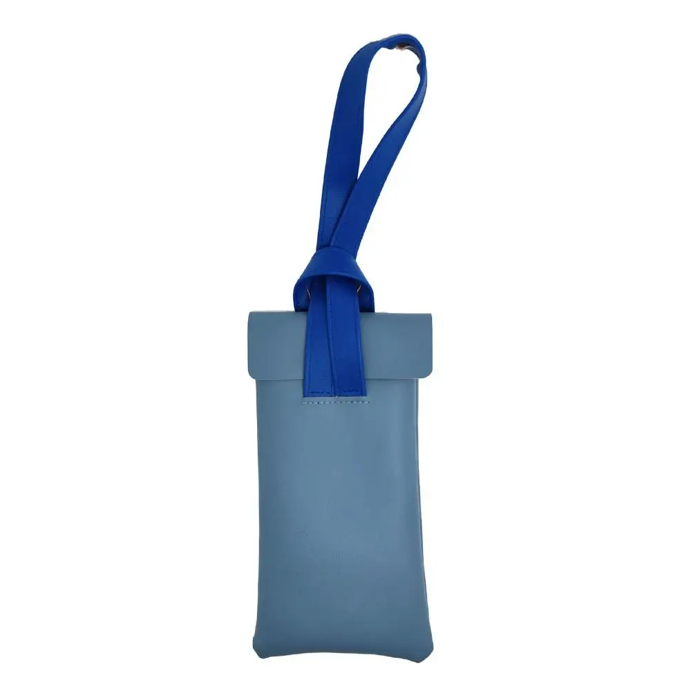 جديد بو الجلود نظارات كيس التخزين كتلة اللون مع معصمه حقيبة النظارات الشمسية معلقة حالة النظارات الواقية #4