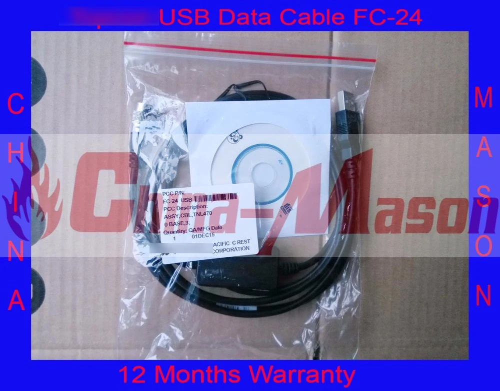 High quality FC-24/DOC27 USB Data Cable (Win. 8, Win. 10) for  Total Station