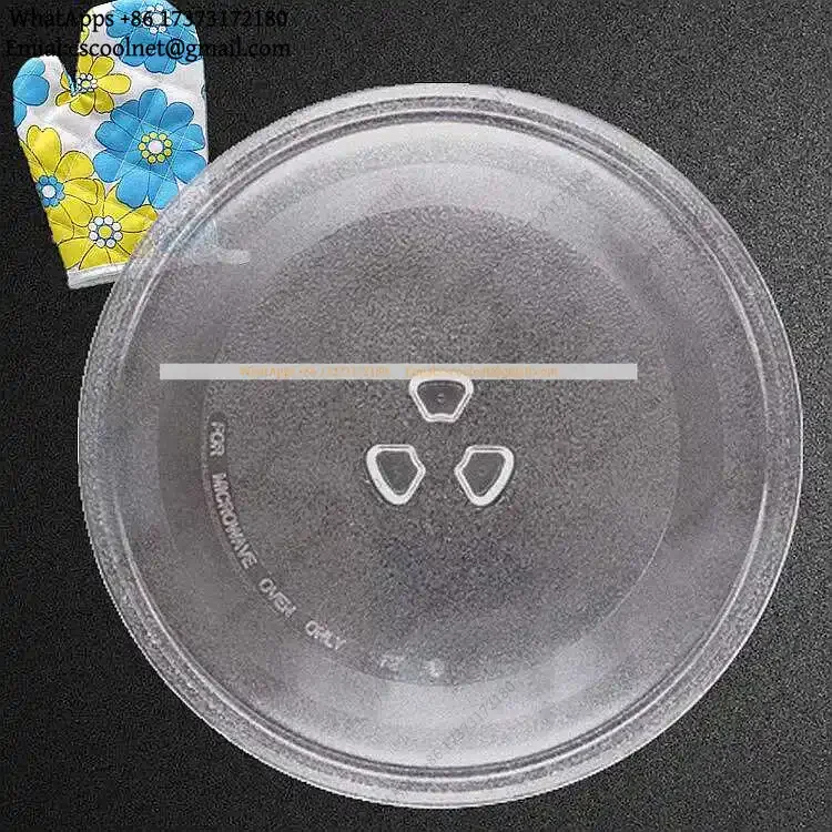 Microwave Glass Turntable Tray 24.5cm Y-Type Base Coupler Food Safe Plate Replacement Parts