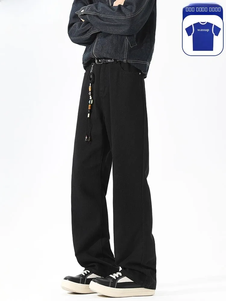 

Мужские джинсы Cleanfit с высокой талией, зауженные, в корейском стиле, с легким расклешением, осенние, прямые, из денима