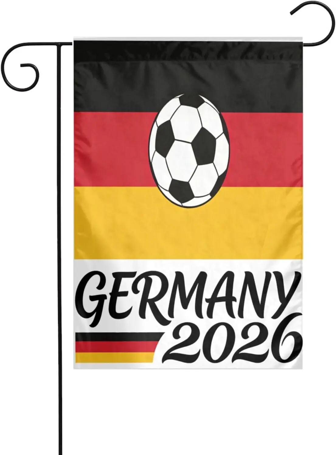 2026 Germany Flag and Soccer Ball 12 x 18 Inch Garden Flags Double Sided Seasonal Holiday Banner for Outdoor Yard Porch Farm PPZ