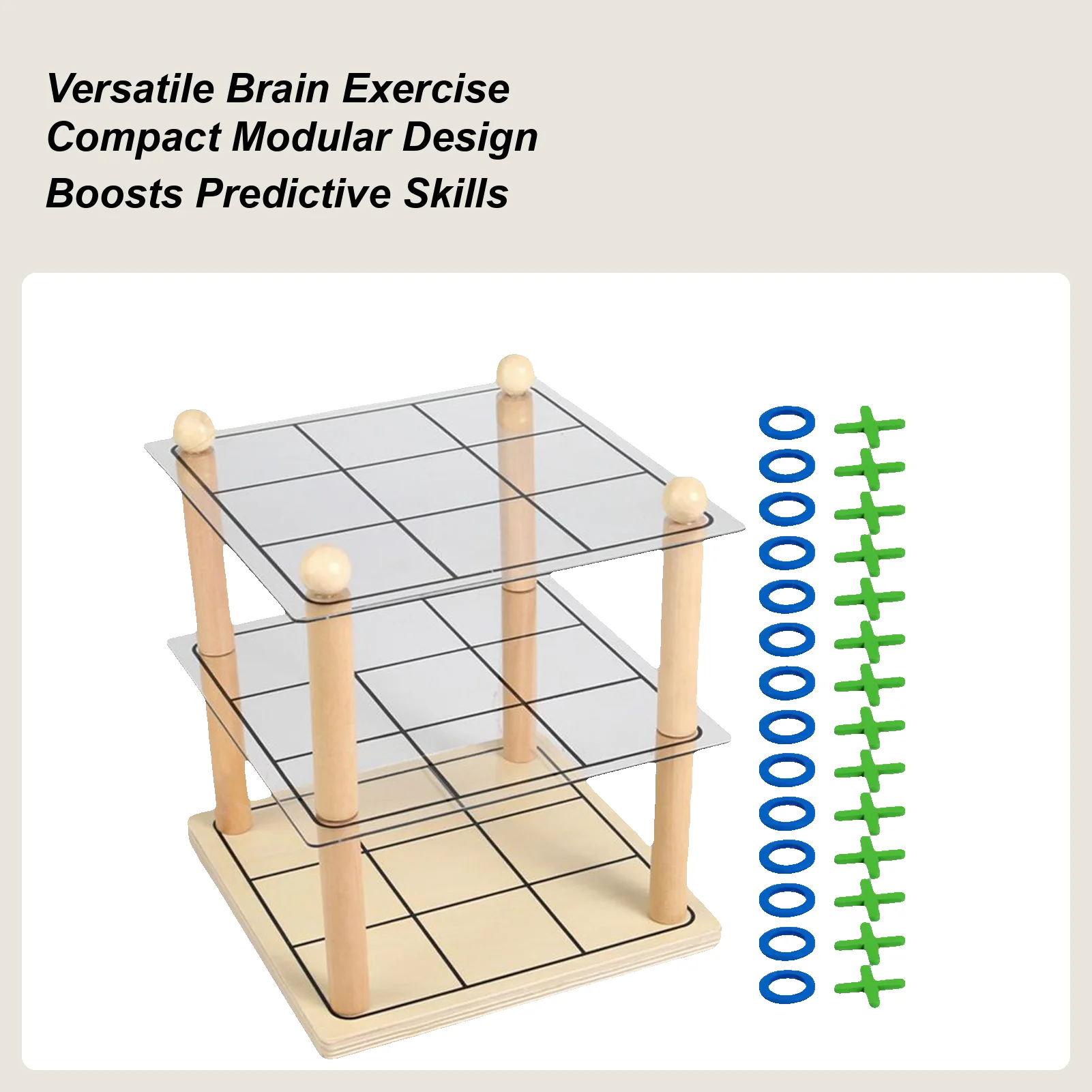 Connect Board Games 3D Interactive Activities Learning Toys Wooden Row Connect Board Games For Kids Adults Children Family Party